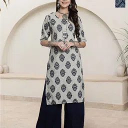 HERE&NOW Women Pack of 2 Ethnic Motifs Printed Straight Kurta-picture-35