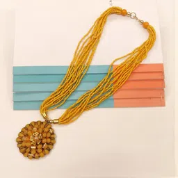 Grace Collections Gold-Plated Artificial Beads Brass Jewellery Set-picture-30