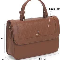 Mochi Women Textured Structured Satchel Bag image 4