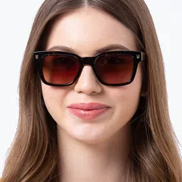 Shisen Fox Unisex Square Sunglasses with Polarised and UV Protected Lens image 2