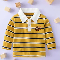 Xsole Boys Striped Polo Collar Long Sleeves Regular Fit T-shirt-picture-51