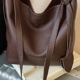 CORSICA Brown Solid PU Regular Casual Shoulder Bag-picture-26