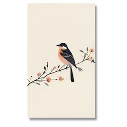 nestroots Beige & Black Birds Canvas Painting Wall Arts image 4