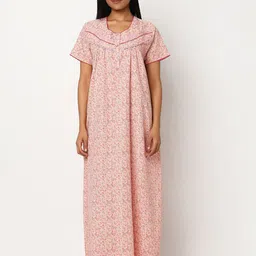 Juliet Women Printed Maxi Nightdress-image-10