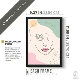 TAGVE Black Set of 3 Piece Wood Abstract Paintings image 4