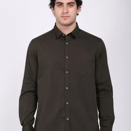 Indian Terrain Men Classic Slim Fit Opaque Casual Shirt-image-68