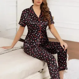 NIJANAND TEXTILE Women Conversational Printed Night suit-picture-17
