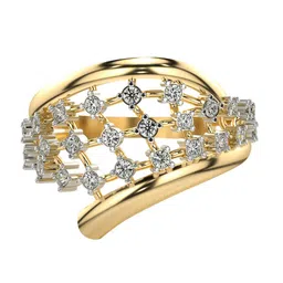 VALANOVA Yellow Gold Plated Sterling Silver 0.33Ct Lab Grown Diamond Ring-picture-28