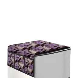 The Furnishing Tree Magenta Printed Refrigerator Cover image 5