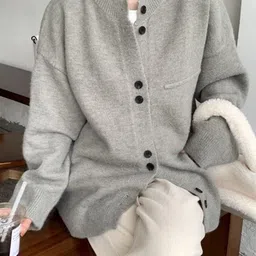 StyleCast Women Round Neck Longline Cardigan-picture-12