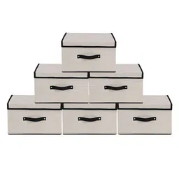 Kuber Industries Beige & Black 6 Pieces Drawer Organisers image 3