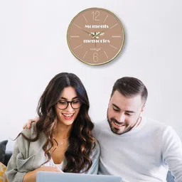 RANDOM Multicoloured & Peach-Coloured Printed Contemporary Wall Clock image 3