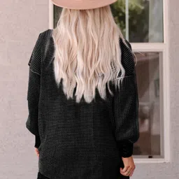 StyleCast Women Front-Open Longline Sweater image 5