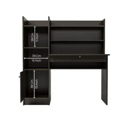 neuspace Black Engineered Wood Study Table image 2
