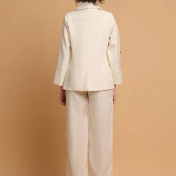 BLANC9 Blazer Set With Trim Detail At Pockets Co-Ords image 2