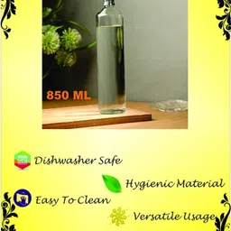 1ST TIME Transparent Glass Solid Water Bottle image 2