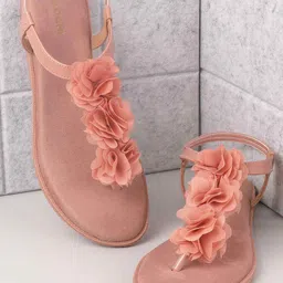 Mochi Women Embellished T-Strap Flats-image-43