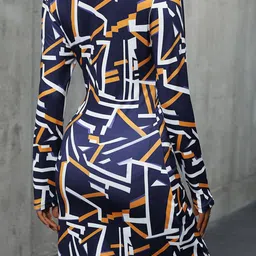 StyleCast x Revolte Women Abstract Printed V-Neck Top image 4