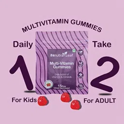 NeutraLeaf Multi Vitamin Gummies for Daily Boost of Vitamins and Minerals-Vitamins A,B,C,E,K 15g image 4