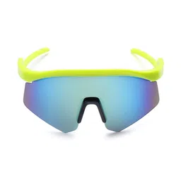 SPADEACES Unisex Yellow Lens & Yellow Sports Sunglasses with-image-1