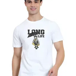 KaamBhari Typographic Printed Round Neck Pure Cotton T-shirt-picture-29
