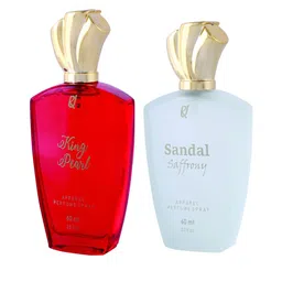 RU Set Of 2 King Peral & Sandal Saffrony Apparel Perfume Spray- 60 ml Each image 5
