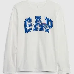 GAP Boys Graphic Logo Printed Pure Cotton Relaxed Fit Round Neck T-Shirt-picture-18
