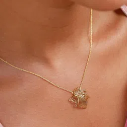 Mia by Tanishq Bloom Grace 14 KT Gold Necklace-image-64