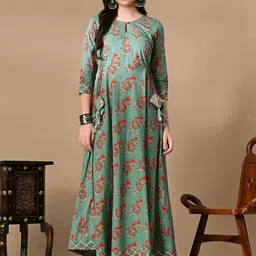 TOP 2 BOTTOM Women Floral Printed Fit & Flare Maxi Dress-picture-16