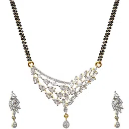 Sitashi Gold-Plated Alloy American Diamond Necklace & Earrings-picture-32