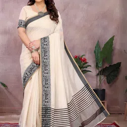 KALINI Ethnic Motifs Art Silk Handloom Banarasi Saree image 3