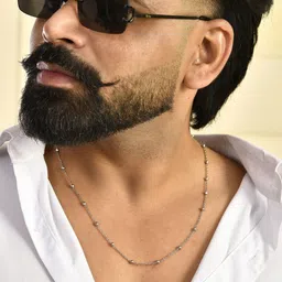 Roadster Men Brass Silver-Plated Chain image 4