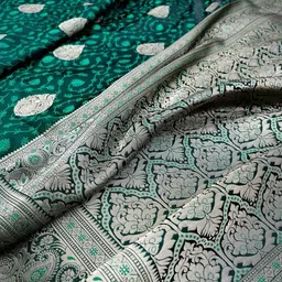 CANIZZARO Ethnic Motifs Zari Silk Blend Banarasi Saree image 2