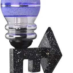 1ST TIME Blue & Black Colourblocked Wood Contemporary Abstract Shaped Shaped Wall Lamp-picture-27