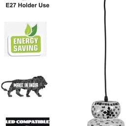 SOMIL Printed Glass Cylinder Ceiling Lamps image 2