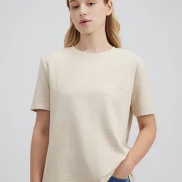 Pepe Jeans Women Applique Embroidered Pure Cotton T-shirt image 2