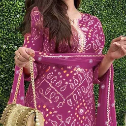 DIVASTRI Women Ethnic Motifs Printed Regular Kurta with Trousers & With Dupatta image 3