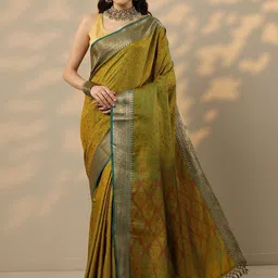 Libas Ethnic Motifs Printed Woven Design Banarasi Saree-picture-18