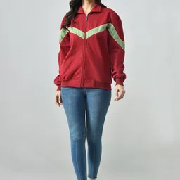 BAESD Women Spread Collar Colourblocked Lightweight Bomber Jacket-picture-22