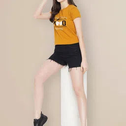 Metronaut Women Typography 3 Printed Applique T-shirt image 3