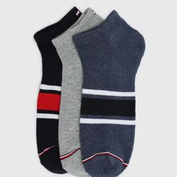 Tommy Hilfiger Pack Of 3 Colourblocked Ankle-Length Socks image 3