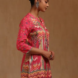 Soch Women Abstract Printed Mandarin Collar Tunic image 3