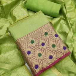 HERE&NOW Floral Embellished Unstitched Dress Material-picture-41