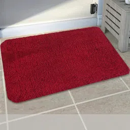 CROWN MATTINGS Red 1400 GSM Microfibre Bath Rugs-picture-11