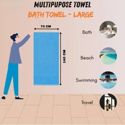 LIBERTY TOWELS Blue & Blue 1 380 GSM Bath Towel image 2