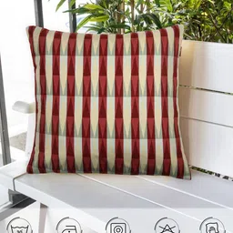 Tesmare Maroon Set of 2 Quirky Velvet Square Cushion Covers image 2