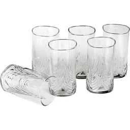 1ST TIME Red & Transparent Glass Solid Water Bottle image 2