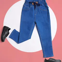 F2M Girls Regular Fit High-Rise Cuffed Hem Stretchable Jeans-picture-56