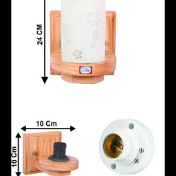 SOMIL White Glass Cylinder Printed Wall Lamps image 4