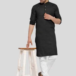 ANUJ FASHION Mandarin Collar Long Sleeves A-Line Kurta-picture-26